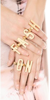 Moschino Fash On/Off Rings