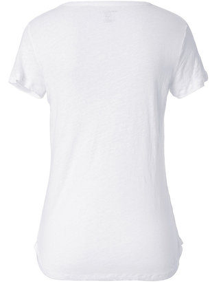 Majestic Linen V-Neck Oversized T-Shirt