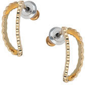 Topshop Womens Curved Open Hoop Earrings - Gold