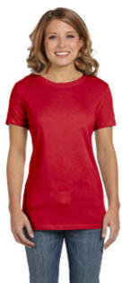 B.ella Ladies' Jersey Short-Sleeve T-Shirt(6000~B109BE037)RED - 2XL