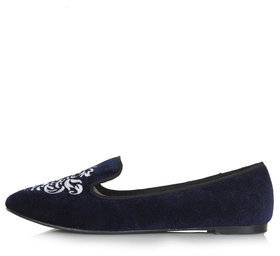 Topshop Womens MALLORI Embellished Slippers - Navy