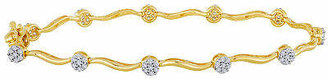 Fine Jewelry diamond blossom 1/4 CT. T.W. Diamond Cluster Bracelet Family