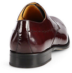 Saks Fifth Avenue Perforated Cap-Toe Derby Shoes