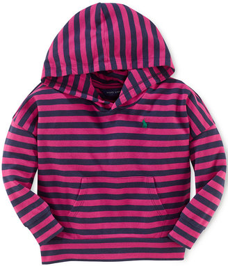 Ralph Lauren Toddler Girls' French Terry Striped Hoodie