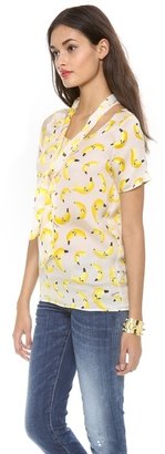 DSquared 1090 DSQUARED2 Printed Silk Blouse
