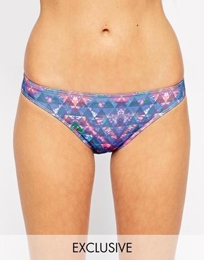 ASOS Jaded London Exclusive to Tie Dye Triangle Hipster Bikini Bottoms