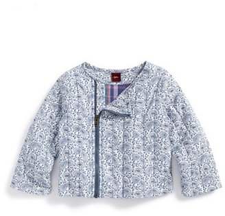 Tea Collection 'Sita' Side Zip Quilted Paisley Jacket (Baby Girls)