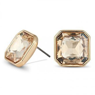 Betty Jackson Designer gold facet stone stud earring
