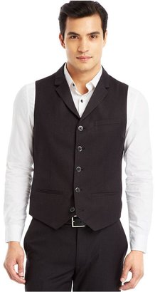 Kenneth Cole Reaction Striped Collared Vest