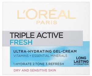 L Oreal Triple Active Fresh Hydrating Gel-Cream Dry Skin50ML