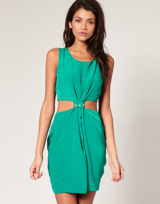 ASOS Cut Out Dress with Popper Detail