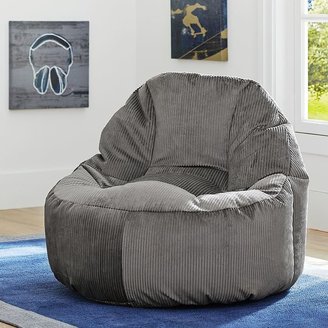 PBteen 4504 Charcoal Wide Wale Cord Leanback Lounger