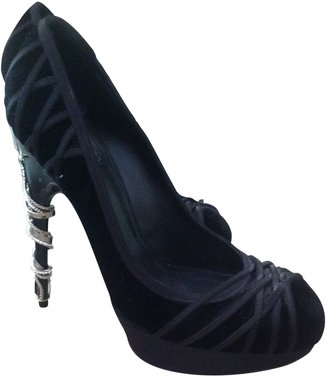 Christian Dior Black Velvet Heels