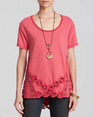 Free People Tee - The Stone Lace Detail