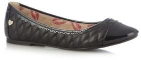 Floozie by Frost French Black quilted patent toe pumps