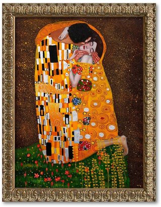 Gustav "The Kiss" Framed Canvas Art by Klimt