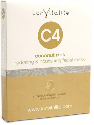 Lonvitalite C4 Coconut Milk Hydrating & Nourishing Sheet Mask - 5 Pack