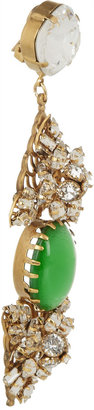 Swarovski Bijoux Heart Gold-plated crystal clip earrings