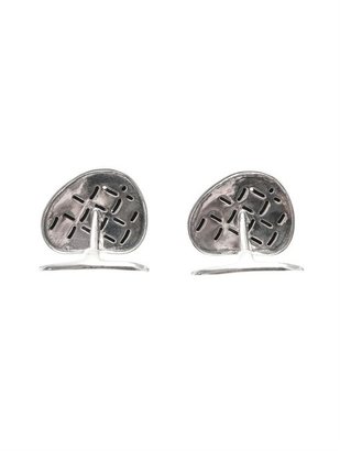 Bottega Veneta Intrecciato-engraved silver cufflinks