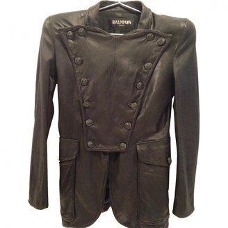 Balmain Leather Military Jacket