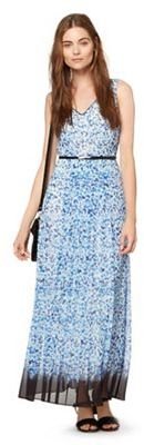 Preen/EDITION Designer blue butterfly printed maxi dress