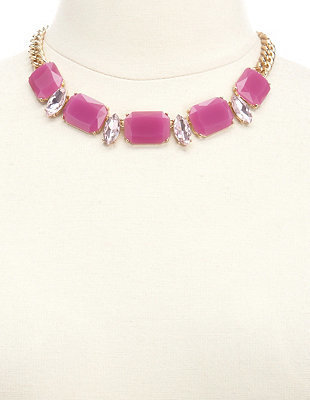 Charlotte Russe Faceted Stone Collar Necklace