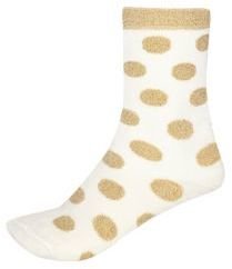 River Island White metallic spot socks