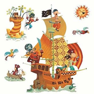 Djeco Pirates Ship Re Positionable Wall Stickers
