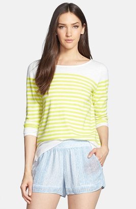 Joie 'Abina' Bateau Neck Stripe Cotton Sweater