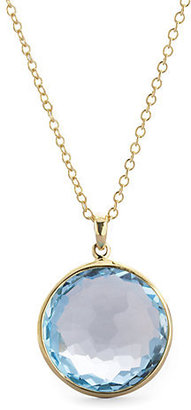 Ippolita Rock Candy Lollipop Blue Topaz & 18K Yellow Gold Pendant Necklace