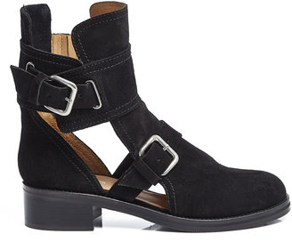 Vanessa Bruno Cutaway Multiple Buckle Ankle Boots
