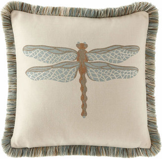 Elaine Smith Aqua Dragonfly Pillow