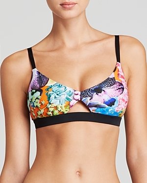 Milly Tropical Orchid Loulou Bikini Top