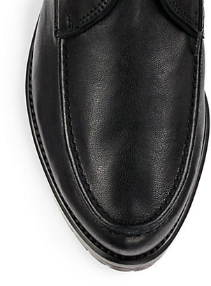 Stuart Weitzman Stepout Leather Lace-Up Ankle Boots