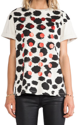 etre cecile Cheetah Foil Dots Oversized T-Shirt
