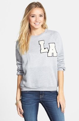 Project Social T 'LA' Cotton Blend Fleece Sweatshirt (Juniors)
