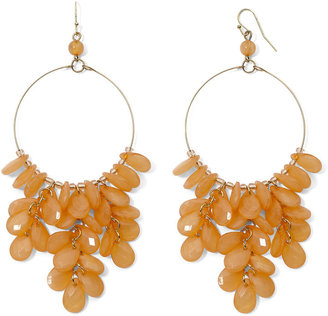 JCPenney Decree Gold-Tone Orange Drop Hoop Earrings