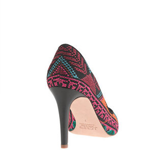 J.Crew Collection Everly cross-stitch pumps