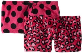 Sweet Junior's 2 Plush Shorts Leopard and Dot