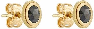 Malcolm Betts Women's Black Diamond Circular Stud Earrings