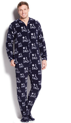 Club Room Men's Novelty Print Footie Pajamas