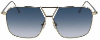 Victoria Beckham Double Bridge Metal Navigator Sunglasses