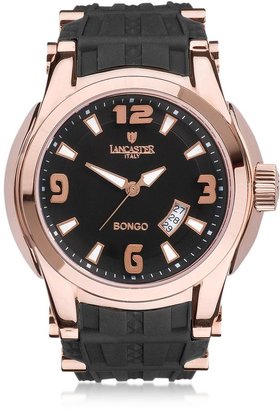 Lancaster Bongo Tempo Stainless Steel Men's Watch w/ Rubber Strap