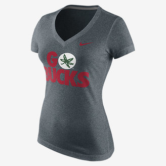 Nike College Marled Mid-V Phrase (Ohio State) Women's T-Shirt