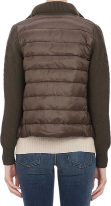 Moncler Quilted & Knit Combo Zip-Up Jacket
