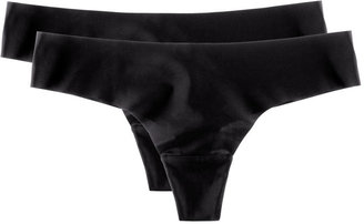 H&M 2-pack Microfiber Thongs - Black - Ladies