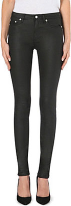 BLK DNM 22 skinny high-rise coated jeans