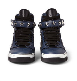 Givenchy Tyson High Top Leather Sneakers with Stars