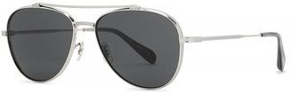 Oliver Peoples Rikson Silver-tone Aviator-style Sunglasses