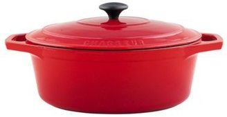Chasseur Cast iron chilli red 29cm oval deep casserole dish